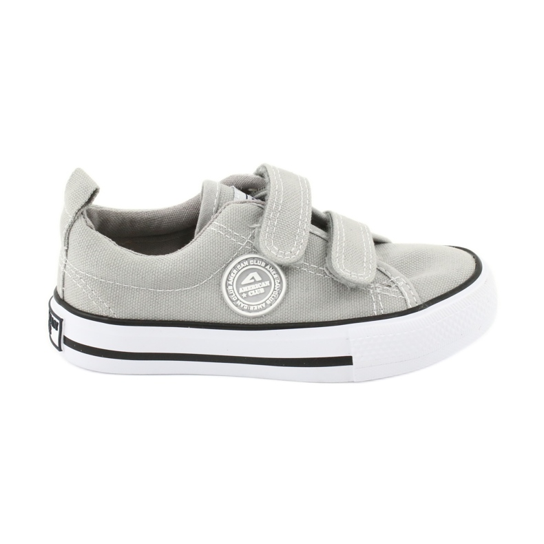 American Club Tênis de velcro cinza americano LH39