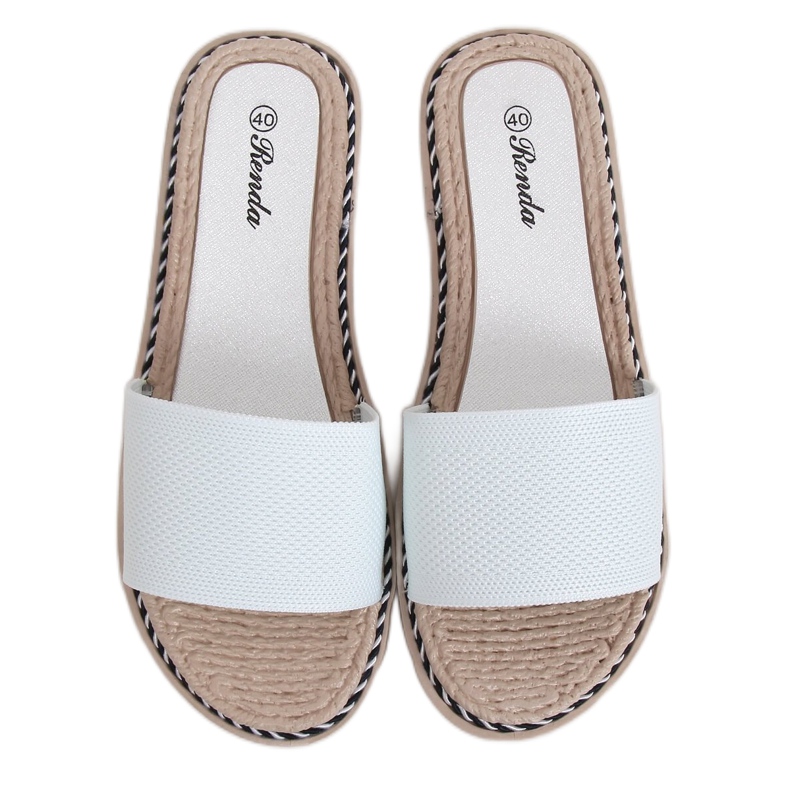 Chinelos femininos brancos 35-185 Branco