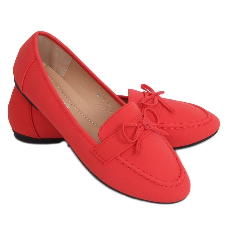 Mocassins femininos vermelhos 98-30 Vermelho