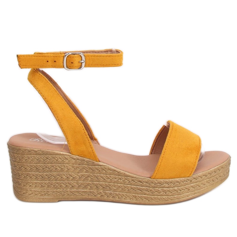 Sandálias de cunha mel 019-18 Amarelo