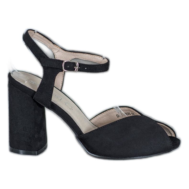 Filippo Sandálias Pretas em Bar preto