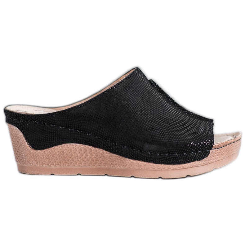 Filippo Chinelos de couro preto