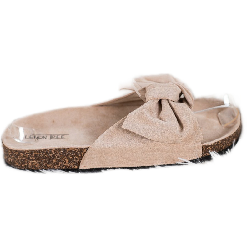 SHELOVET Chinelos de camurça com laço castanho SHELOVET Chinelos de camurça com laço castanho