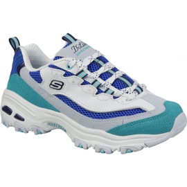 Skechers D'Lites Segunda chance W 13146-WBL branco azul multicolorido