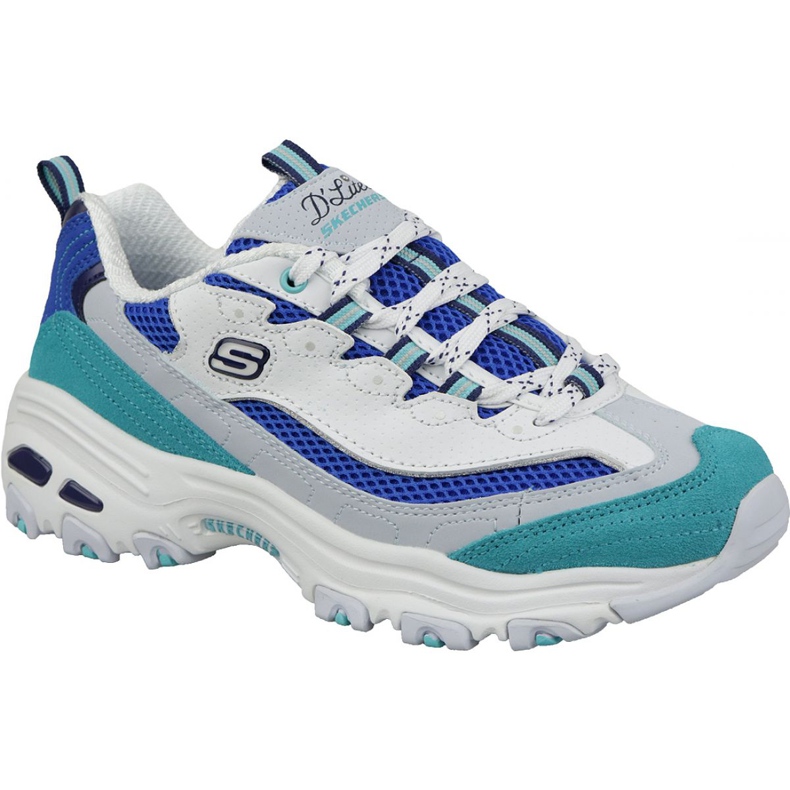 Skechers D'Lites Segunda chance W 13146-WBL branco azul multicolorido