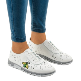 Tênis branco aberto com estampa JH81171-1