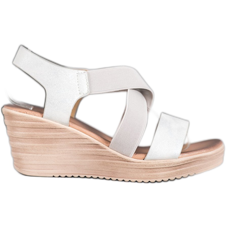 Sea Elves Sapatilhas casuais em sandálias bege prata