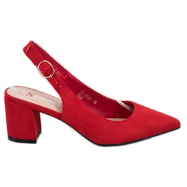 Seastar Bombas com calcanhar descoberto vermelho