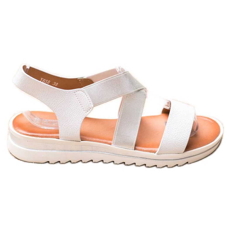 Weide Sandálias na plataforma branco cinza