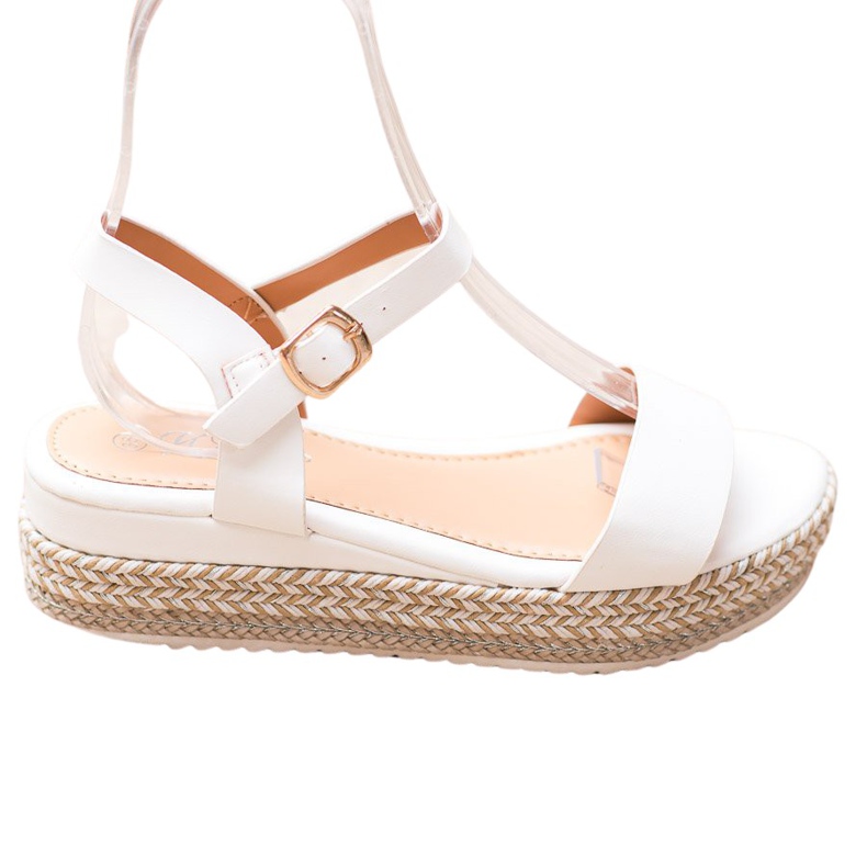 Weide Sandálias Brancas Com Plataforma Decorativa branco