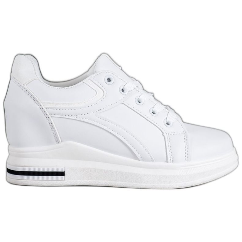 SHELOVET Tênis de cunha branca branco