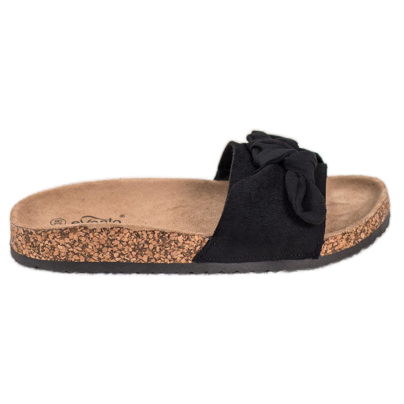 Evento Chinelos de camurça na plataforma preto