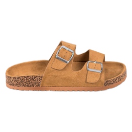 Evento Chinelos casuais com fivela marrom