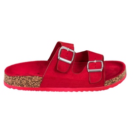 Evento Chinelos casuais com fivela vermelho