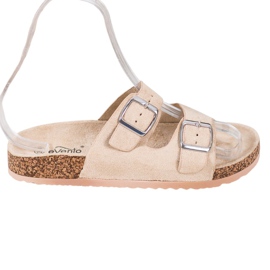Evento Chinelos casuais com fivela bege