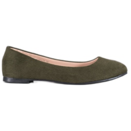 Best Shoes Bailarinas de camurça verde Best Shoes Bailarinas de camurça verde