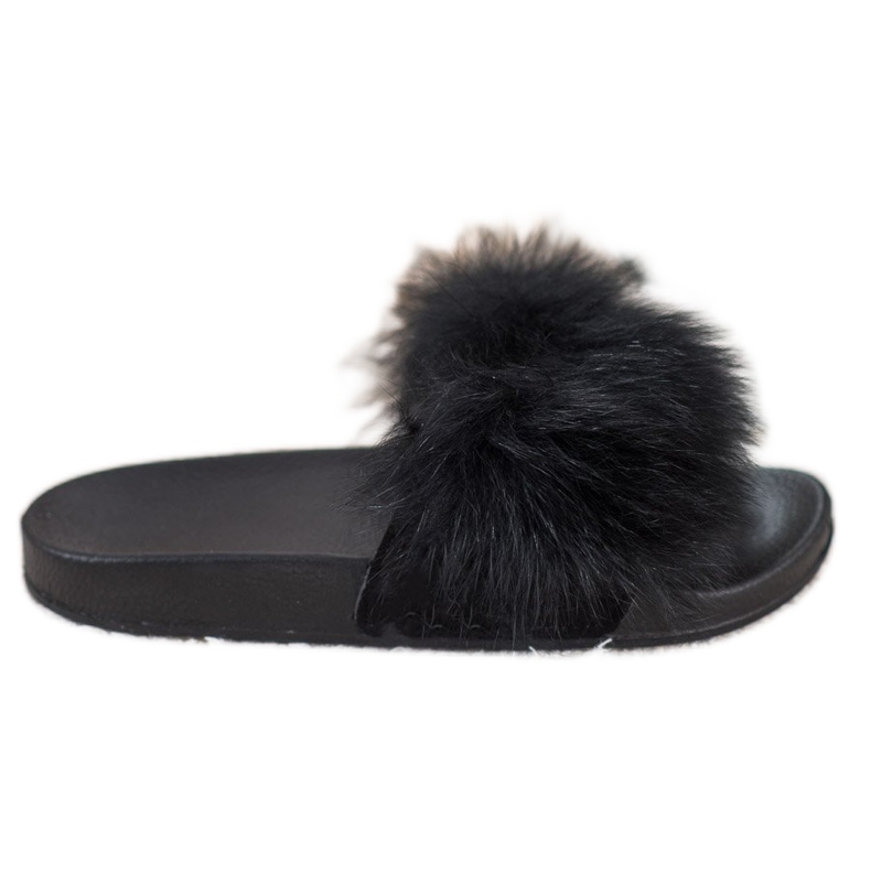 Seastar Chinelos com pele preto Seastar Chinelos com pele preto