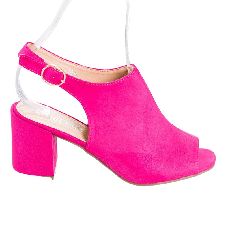 SHELOVET Sandálias clássicas de salto alto rosa