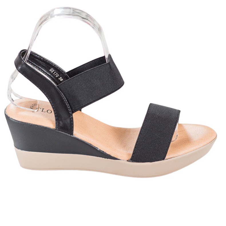 Clowse Sandálias leves deslizantes preto