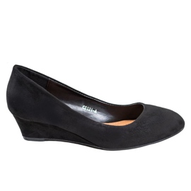 SHELOVET Bombas Pretas Na Cunha preto