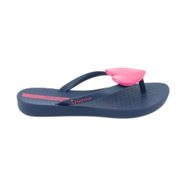 Flip Blue Firly Flip -Flops com um coração rosa de ipanema Flip Blue Firly Flip -Flops com um coração rosa de ipanema