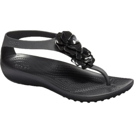 Crocs Serena Embellish Flip W 205600-060 preto rosa