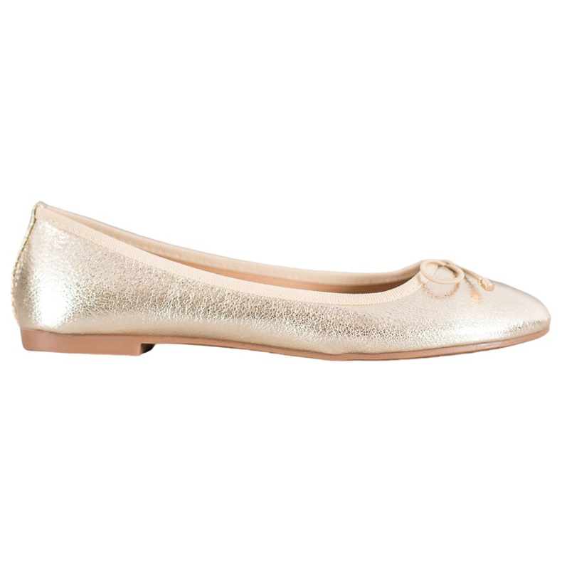 Seastar Bailarinas de couro ecológico dourado