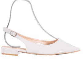 Seastar Sapatos de couro envernizado com salto exposto cinza