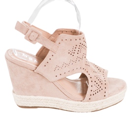 SHELOVET Cunhas Openwork marrom