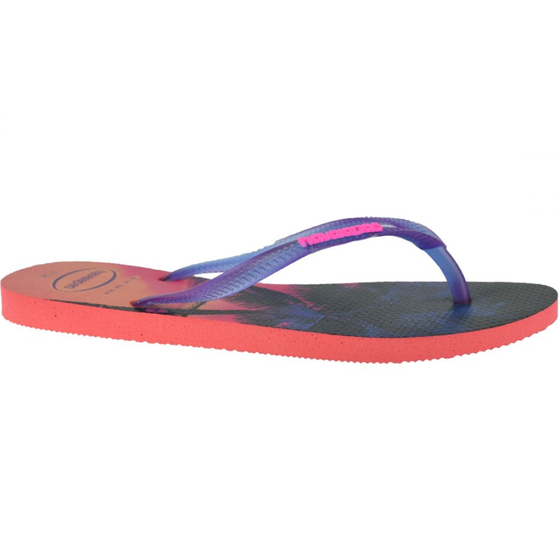 Havaianas Slim Paisage 4132614-6024 chinelos azul marinho rosa