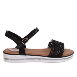 Sandálias pretas para mulheres 35-197 pretas preto