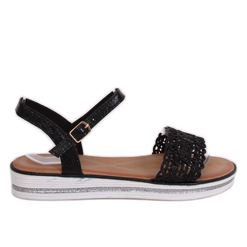 Sandálias pretas para mulheres 35-197 pretas preto