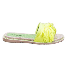 Seastar Chinelos confortáveis com franjas amarelo Seastar Chinelos confortáveis com franjas amarelo