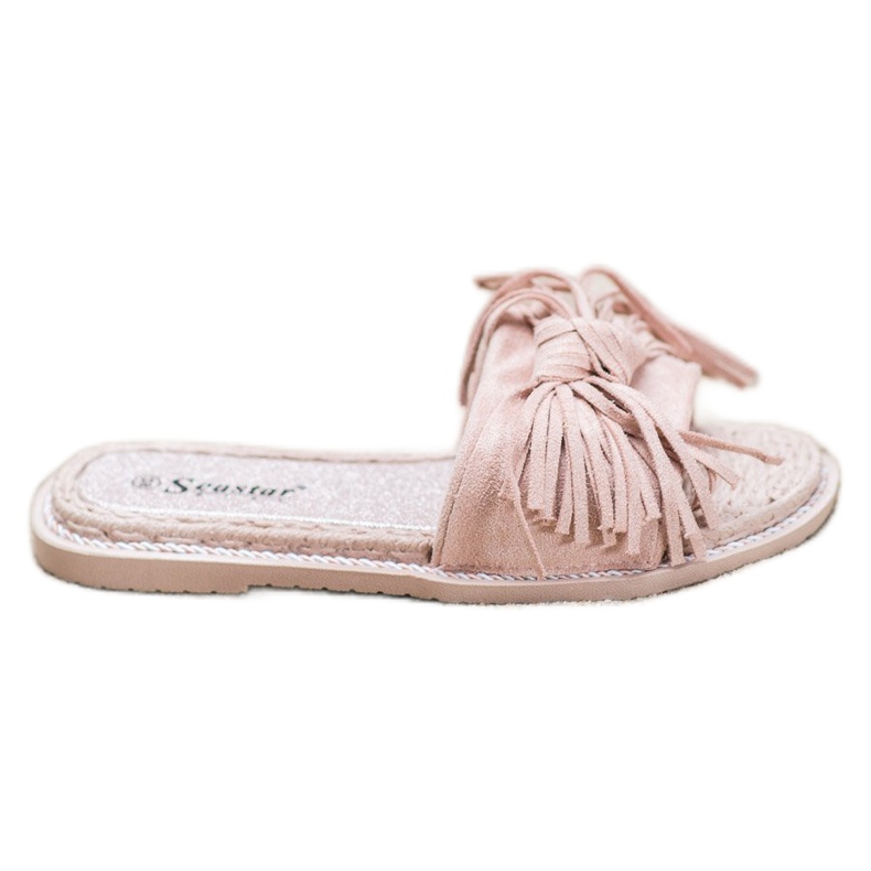 Seastar Chinelos confortáveis com franjas rosa Seastar Chinelos confortáveis com franjas rosa