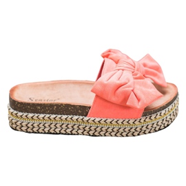 Seastar Chinelos com laço na plataforma multicolorido rosa Seastar Chinelos com laço na plataforma multicolorido rosa
