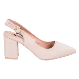 Seastar Bombas de camurça com salto aberto marrom