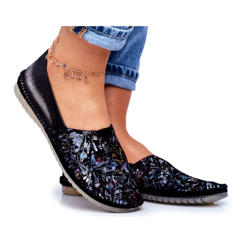 Feminino Ballerinas Maciejka Couro Preto 01930-70 / 00-0 multicolorido