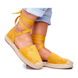 PS1 Alpercatas amarradas Bonjour amarelo feminino