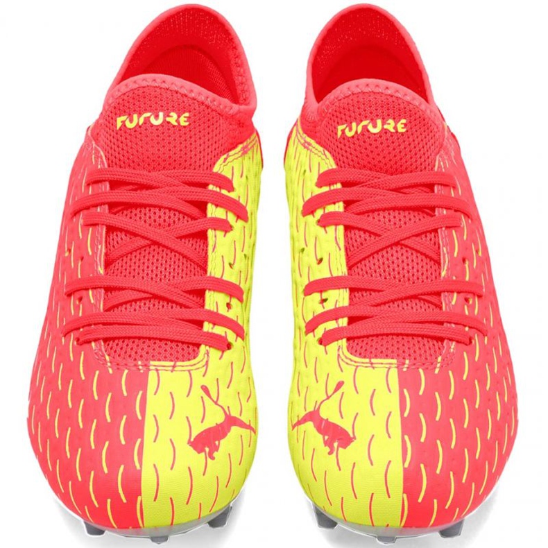 Puma Future Jr 5.4 Osg Fg Ag 105949 01 chuteiras vermelho amarelo Puma Future Jr 5.4 Osg Fg Ag 105949 01 chuteiras vermelho amarelo