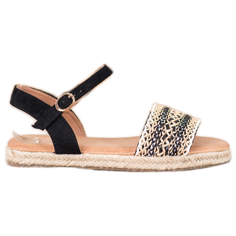 SHELOVET Sandálias Trançadas Leves bege preto