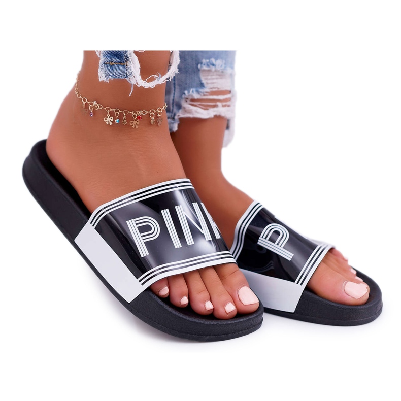 Chinelos femininos Vrita Black preto