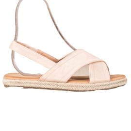 SHELOVET Sandálias de camurça deslizantes marrom