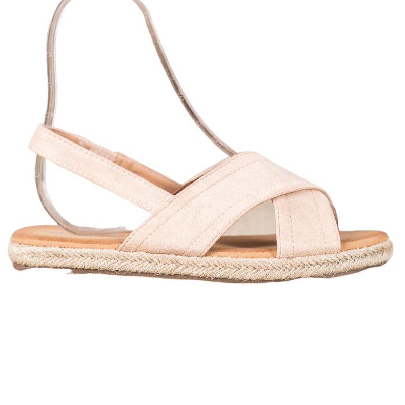 SHELOVET Sandálias de camurça deslizantes castanho