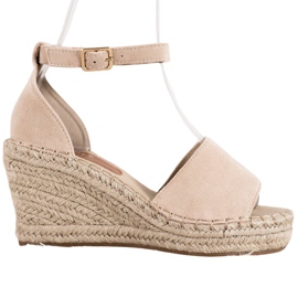 Seastar Sandálias na cunha de palha marrom