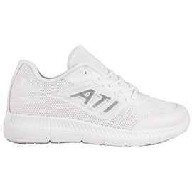 SHELOVET Sapatos Confortáveis ​​Com Malha branco cinza