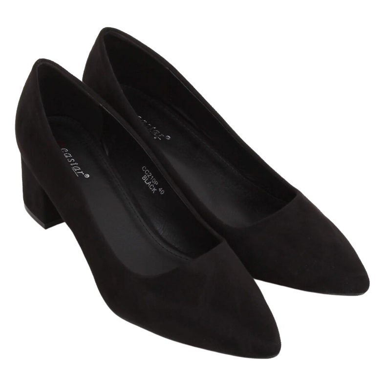 Black Pumps de salto baixo preto CC210P preto