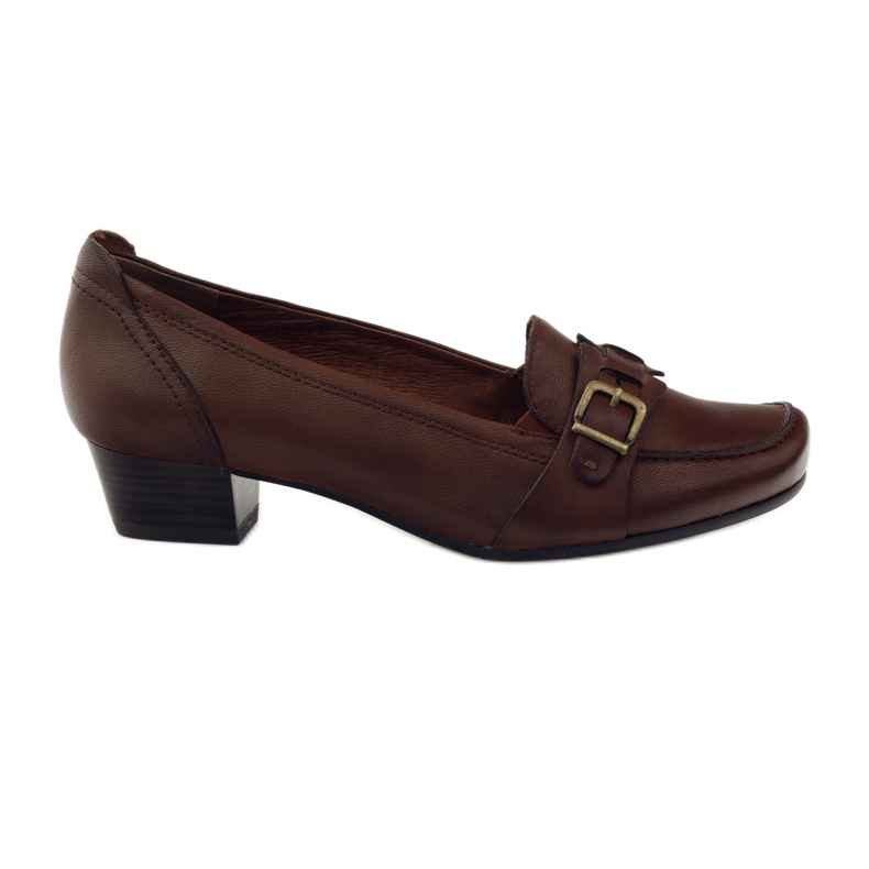 Sapatos baixos Caprice sapatos femininos 24305 castanho