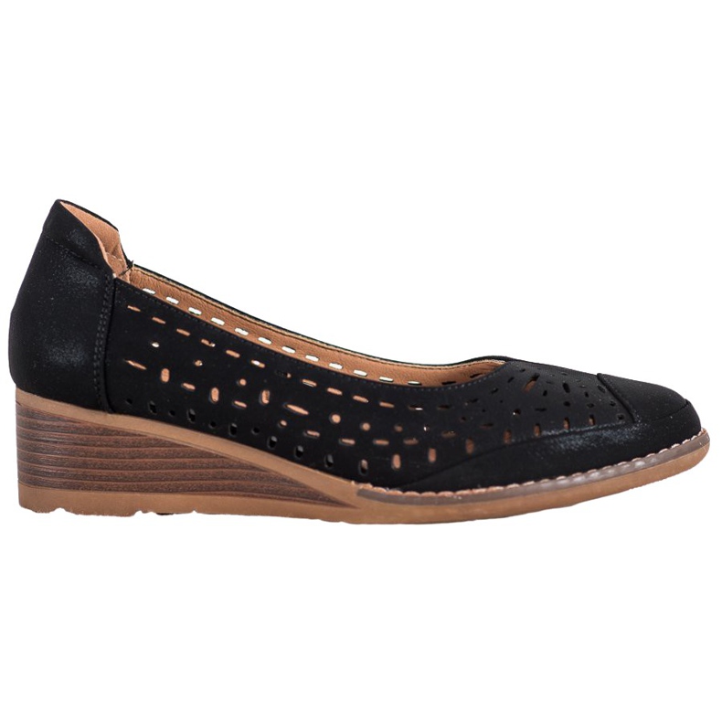 Bombas na cunha VINCEZA preto