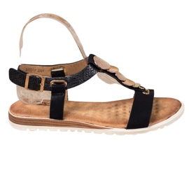 Evento Sandálias Pretas com Ornamentos preto Evento Sandálias Pretas com Ornamentos preto