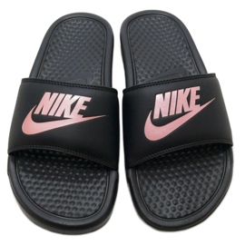 Nike Benassi Just Do It W 343881-007 preto rosa Nike Benassi Just Do It W 343881-007 preto rosa